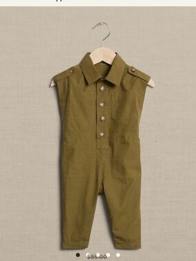 Banana Republic Olive Green Utility Jumpsuit for Kids